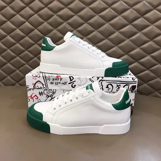 Dolce & Gabbana Portofino Chaussures lifestyle blanches et vertes 2