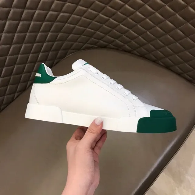 Dolce & Gabbana Portofino Chaussures lifestyle blanches et vertes 3