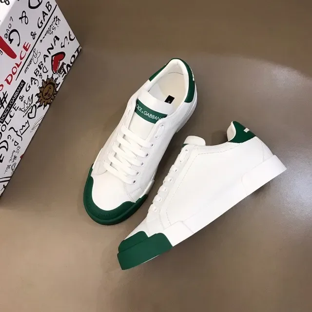 Dolce & Gabbana Portofino Chaussures lifestyle blanches et vertes 7