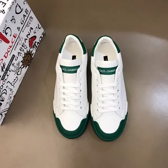 Dolce & Gabbana Portofino Chaussures lifestyle blanches et vertes 8
