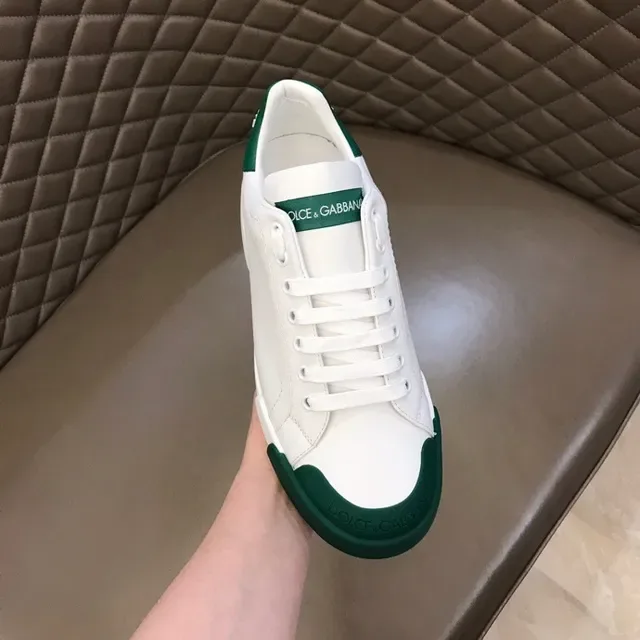 Dolce & Gabbana Portofino Chaussures lifestyle blanches et vertes 9
