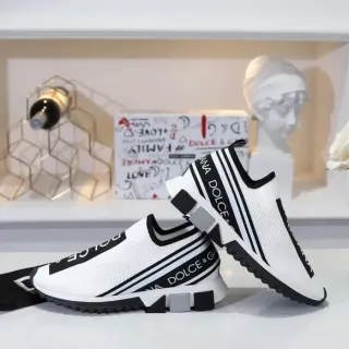 Dolce & Gabbana Speed Trainer White Black Lifestyle Sneakers