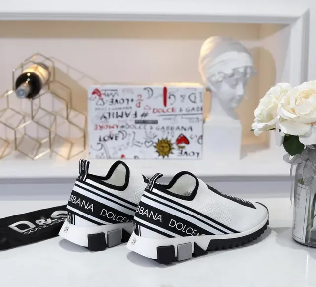 Dolce & Gabbana Speed Trainer tênis lifestyle brancos e pretos 3