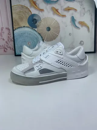 Dolce & Gabbana Blanc Violet Superposés Synthétique Superpositions Perforé Boîte à orteils Style de vie Sneakers 5