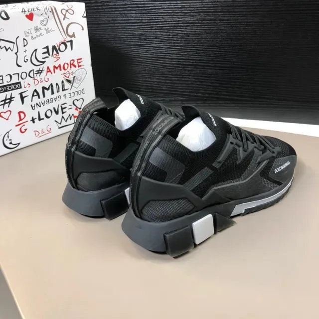 Dolce & Gabbana Black Knit Lifestyle Sneakers 3
