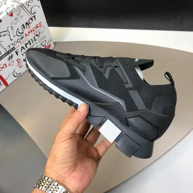 Dolce & Gabbana Black Knit Lifestyle Sneakers 4