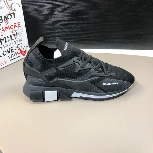 Dolce & Gabbana Black Knit Lifestyle Sneakers 7
