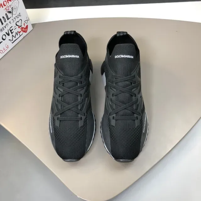 Dolce & Gabbana Black Knit Lifestyle Sneakers 9