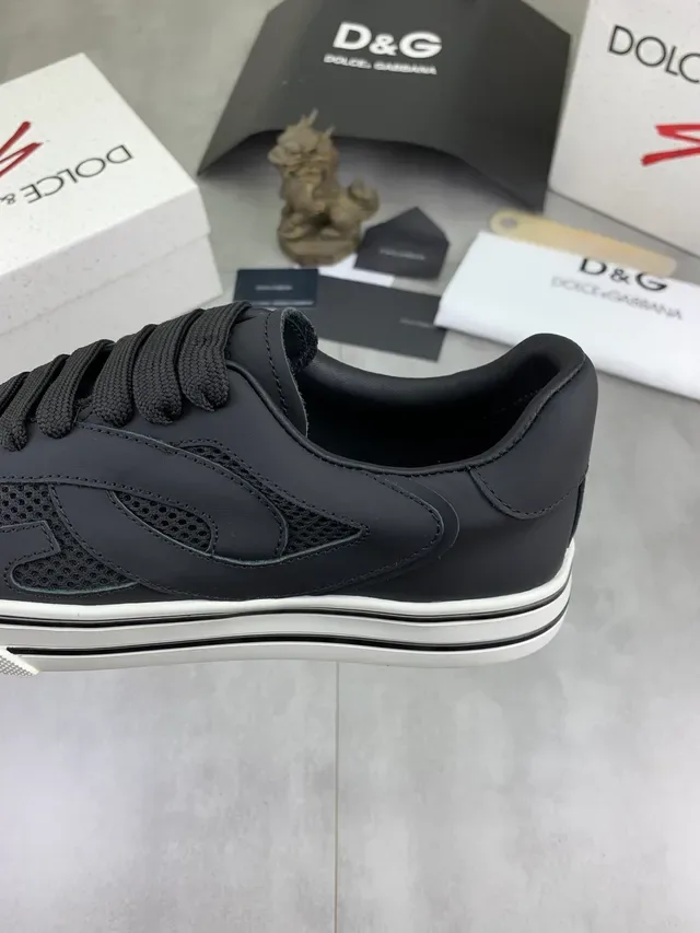 Dolce & Gabbana Black Mesh and Suede Lifestyle Sneakers 4