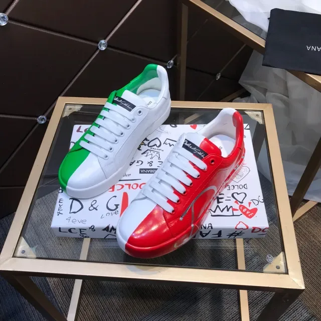 Dolce & Gabbana Multicolor Color-Blocked Leather Low-Top Lifestyle Sneakers 1