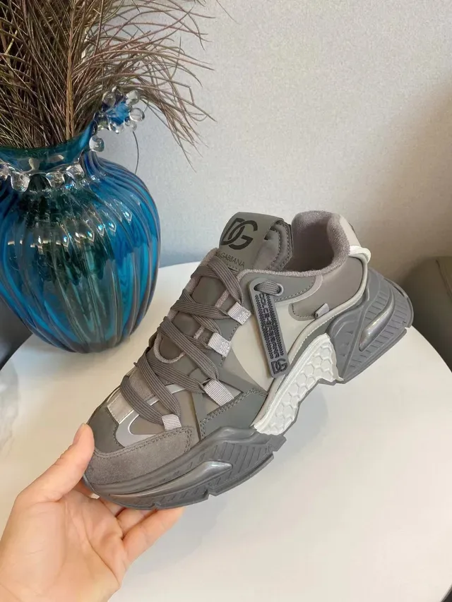 Dolce & Gabbana NS1 Gray and Beige Chunky Sneakers 6