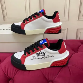 Dolce & Gabbana NS1 White Red Black Lifestyle Sneakers