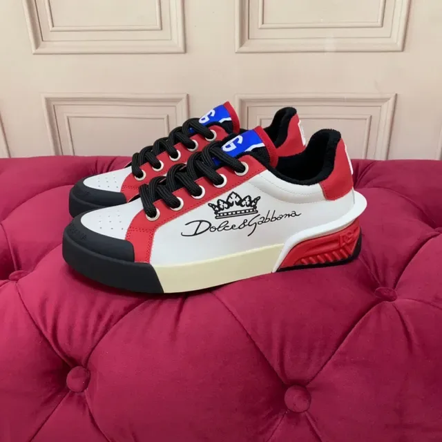 Dolce & Gabbana NS1 White Red Black Lifestyle Sneakers 4