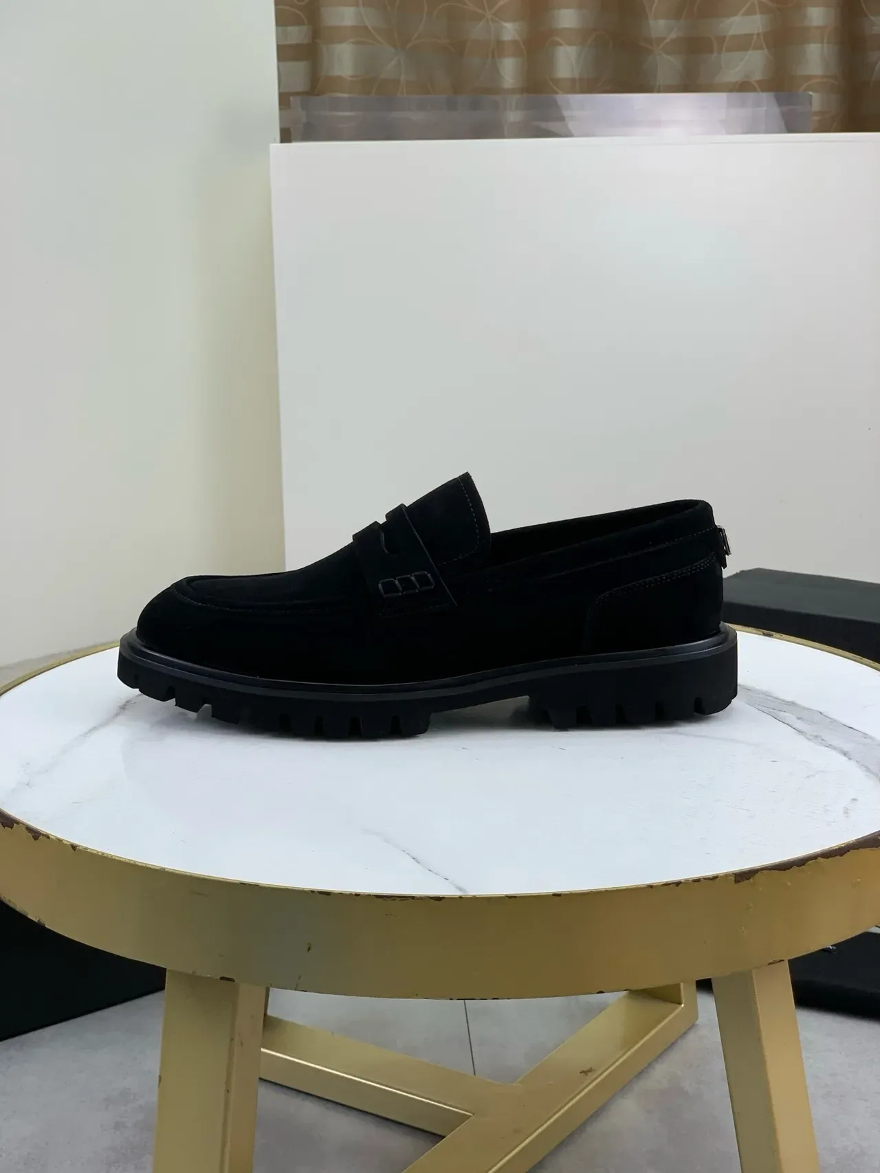 Mocassin Penny Dolce & Gabbana Noir Daim avec Bride 6