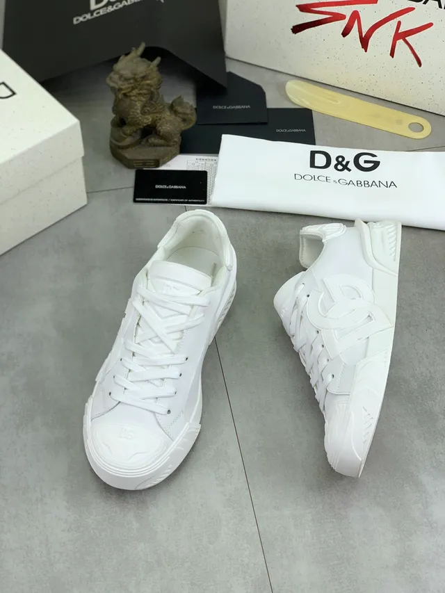 Dolce & Gabbana 白色单色雕塑底厚底运动鞋 5