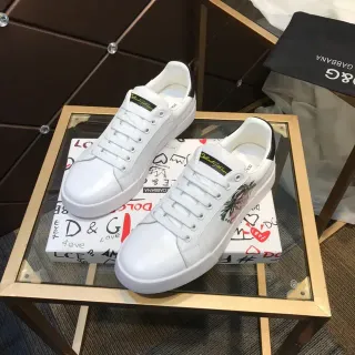 Dolce & Gabbana White Platform Lifestyle Sneakers