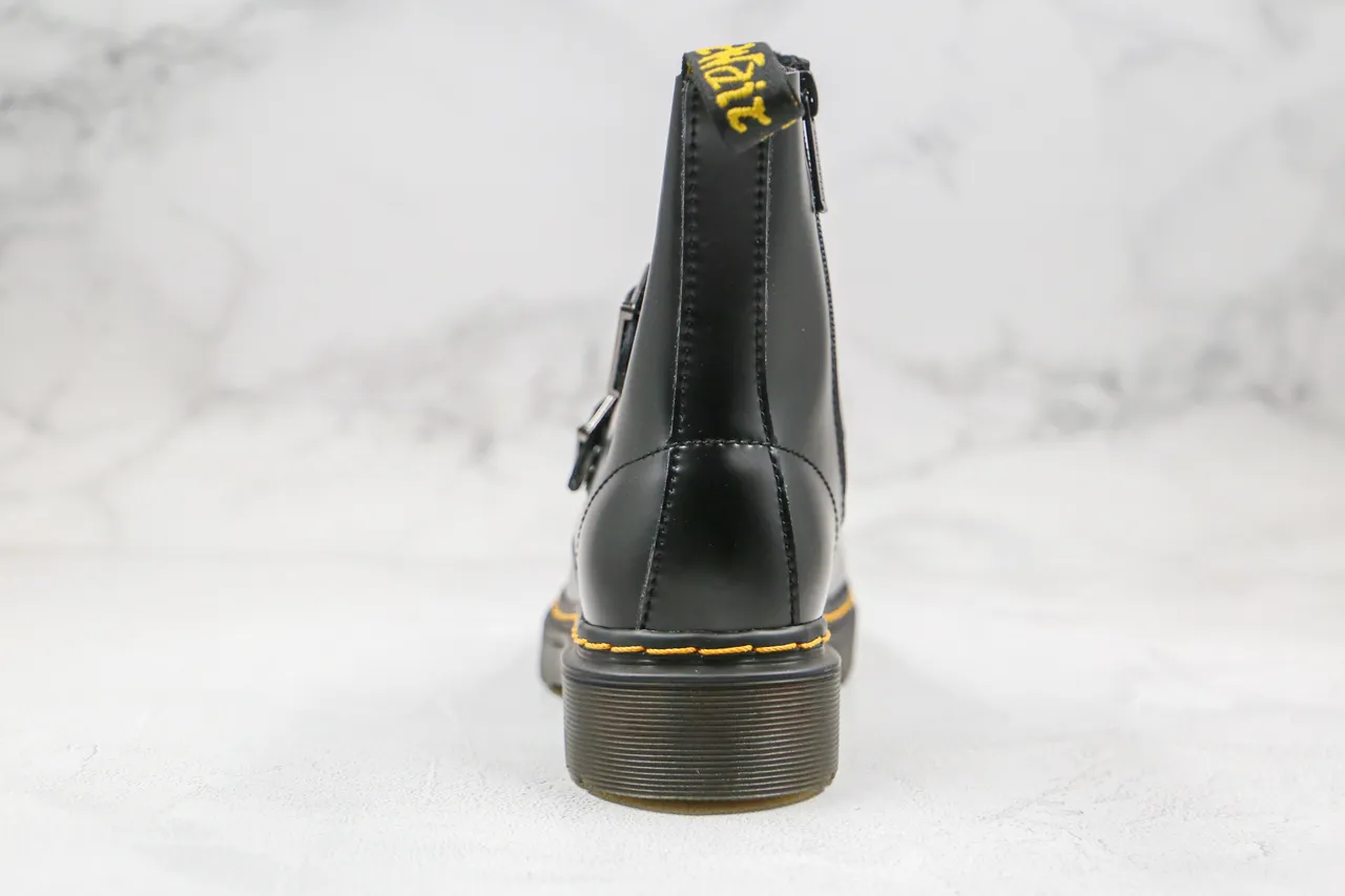 Dr. Martens 1460 Bex Black Three-Buckle Ankle Boots 3