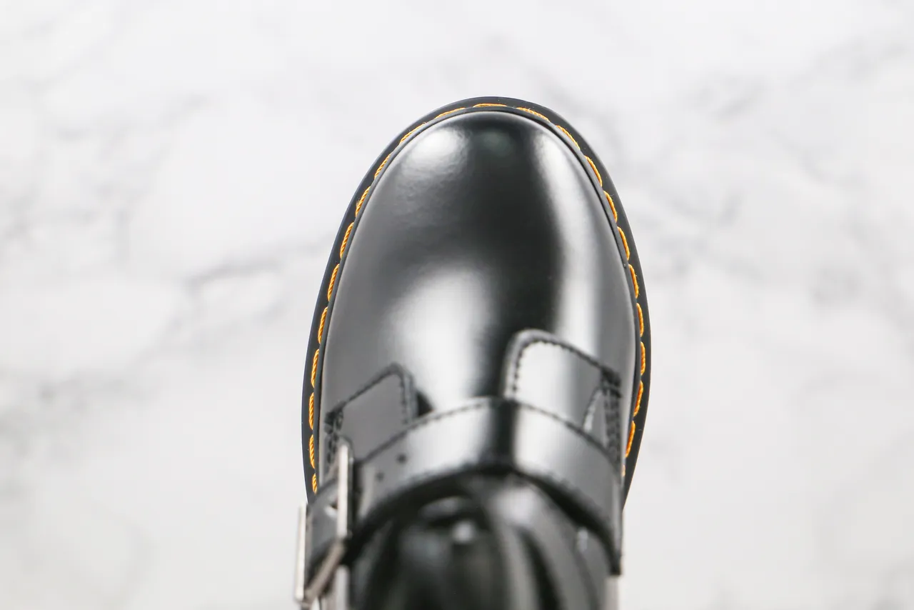Dr. Martens 1460 Bex Black Three-Buckle Ankle Boots 4