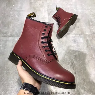 Dr. Martens 1460 Borgoña Botas Martin de Cuero Suave