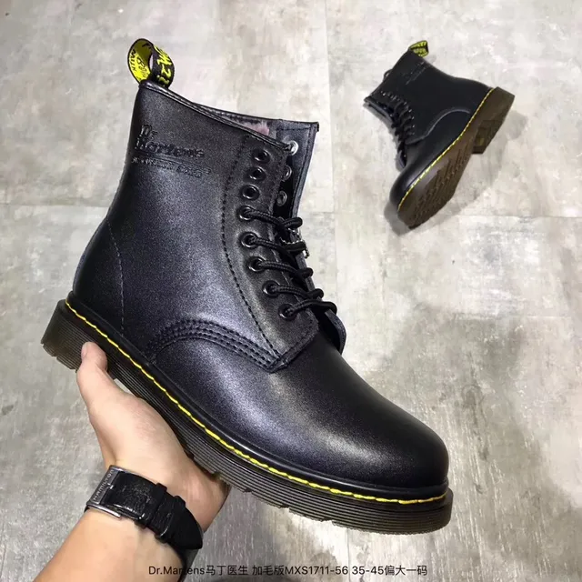 Dr. Martens 1460 Bordeaux Bottes Martin en Cuir Lisse 10