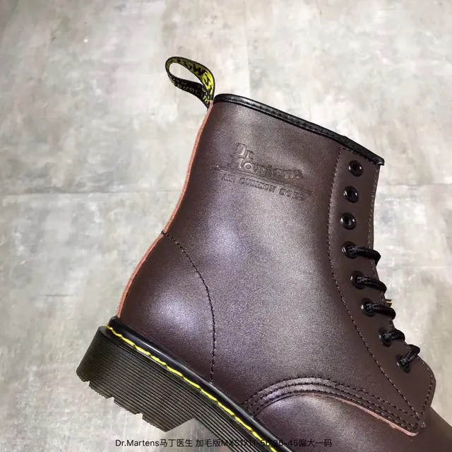 Dr. Martens 1460 Bordeaux Bottes Martin en Cuir Lisse 14