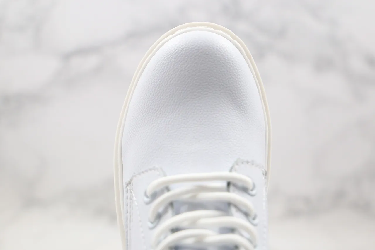 Dr. Martens 1460 White Smooth Leather-Like Upper 8-Eyelet Lace-Up Martin Boots 5