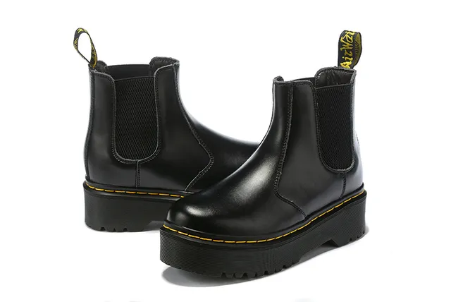 Dr. Martens Jadon Black Leather Platform Chelsea Boots 3