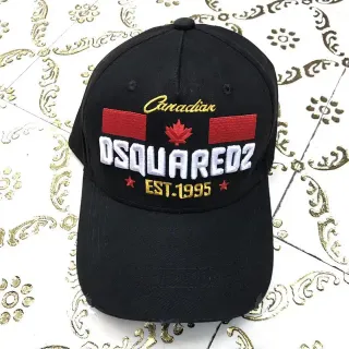 Dsquared2 Canadian Flag Embroidered Black Baseball Cap
