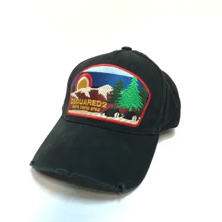 Dsquared2 ICON Twins Camp Area Black Baseball Cap