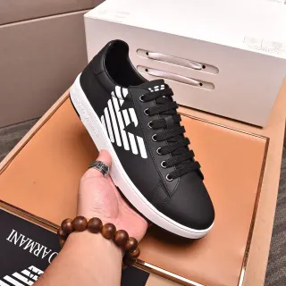Emporio Armani Logo Sneaker Black and White Lifestyle Sneakers