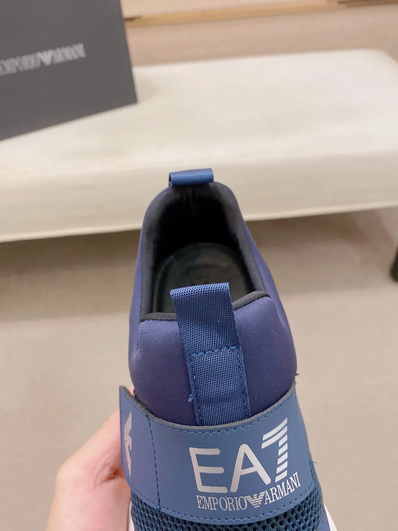 Emporio Armani Chaussures Lifestyle Bleu Marine Slip-On 6