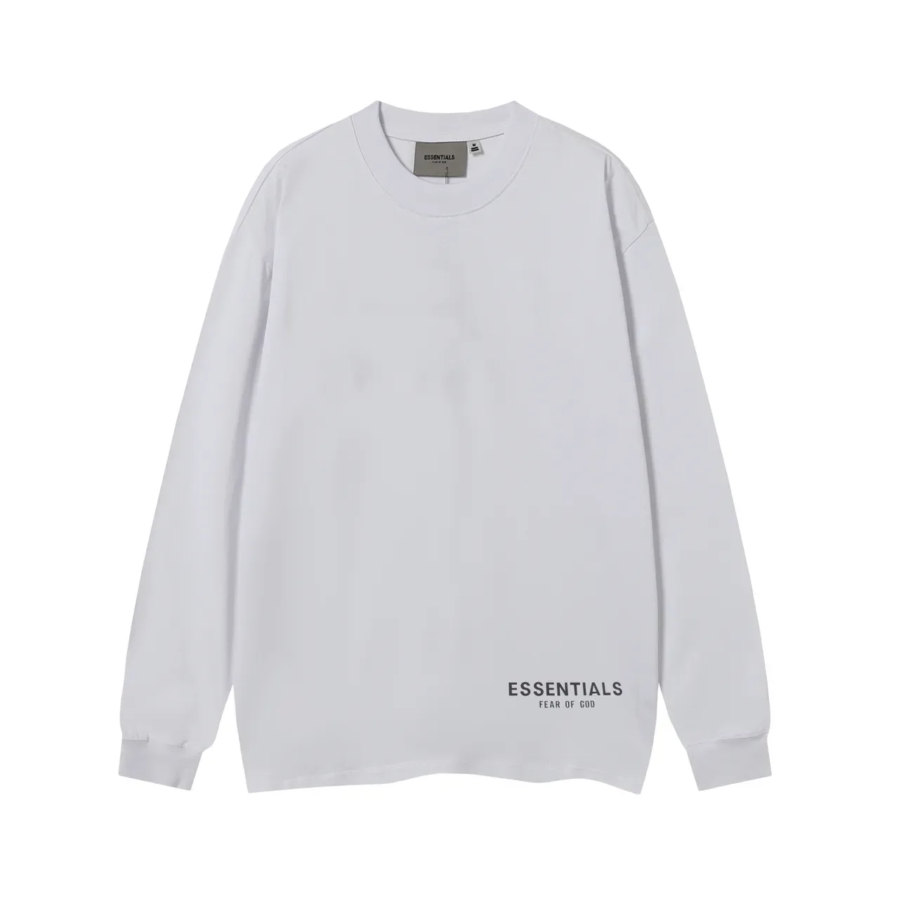 تيشيرت Fear of God Essentials أكمام طويلة ياقة دائرية قصة فضفاضة 2