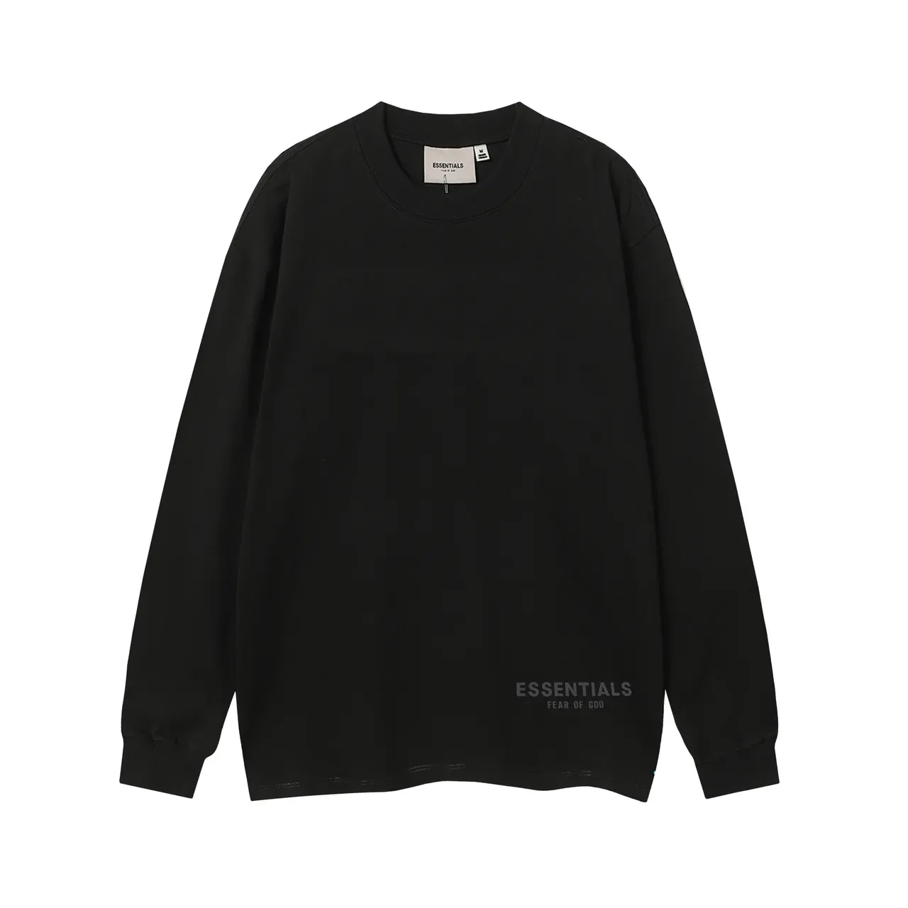 تيشيرت Fear of God Essentials أكمام طويلة ياقة دائرية قصة فضفاضة 4