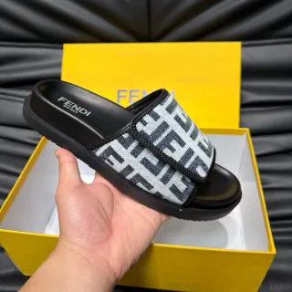 Fendi FF Monogram Slide Slippers