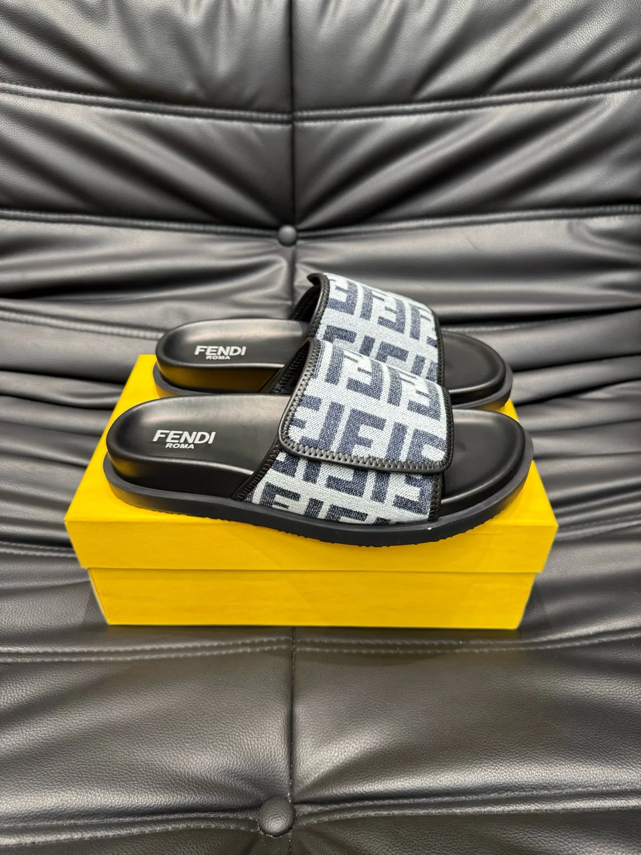 Fendi FF Monogram Slide Slippers 4