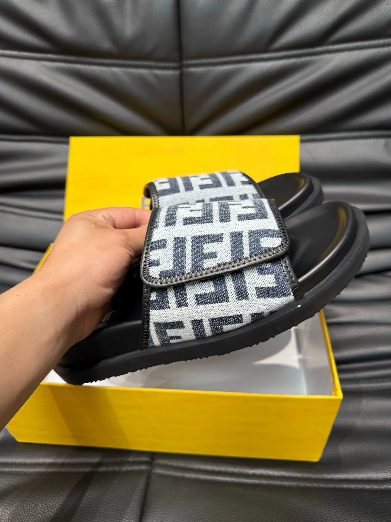 Fendi FF Monogram Slide Slippers 6
