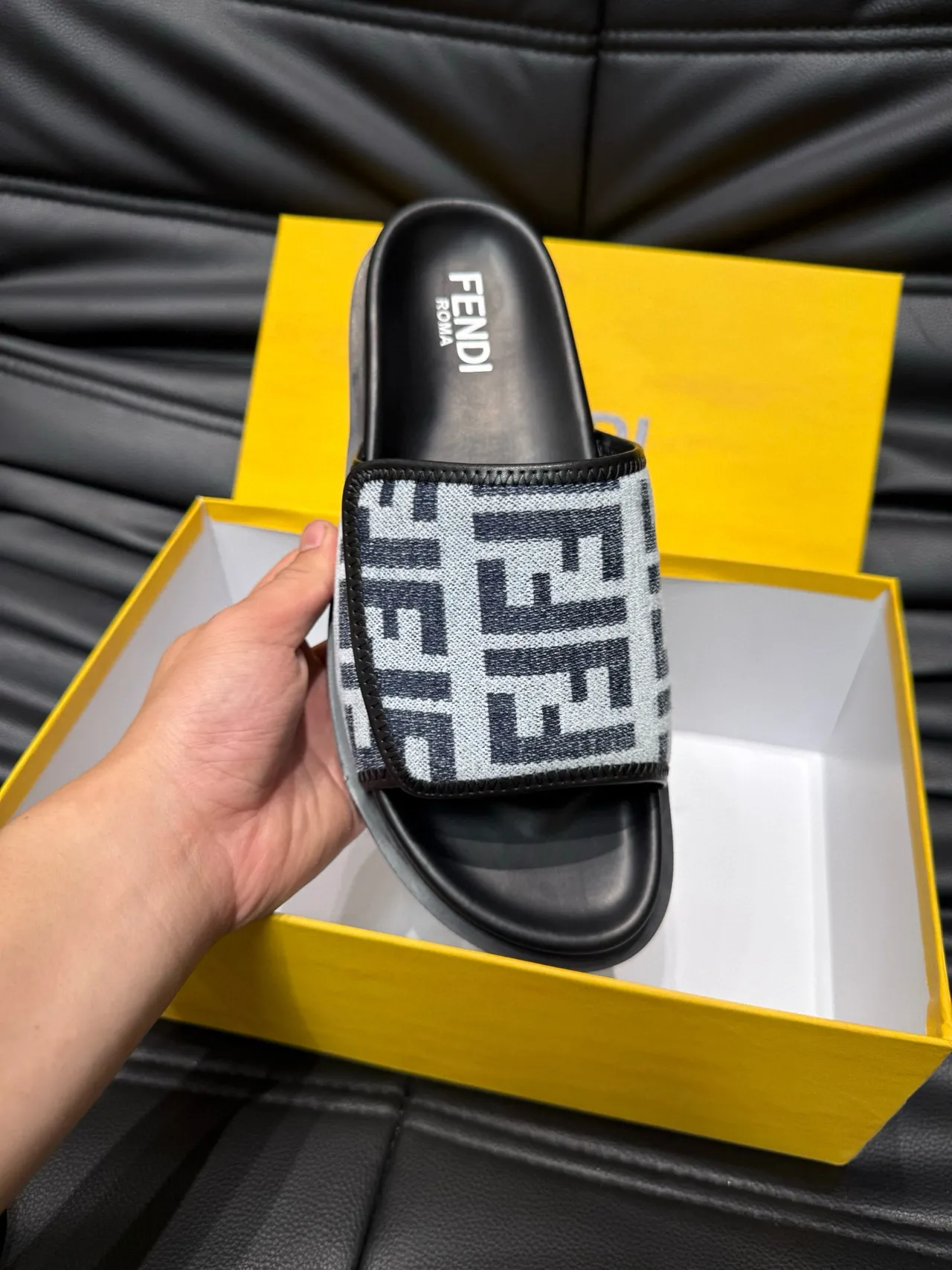 Fendi FF Monogram Slide Slippers 7
