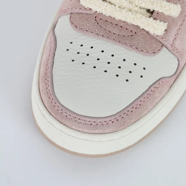 Fendi Lifestyle Sneaker وردي بيج طبقات سويد و جلد أعلى مبطن كولار أحذية أسلوب حياة 5