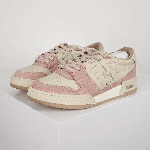 Fendi Chaussures Lifestyle Rose Beige Low-Top Matériau Mixte 2