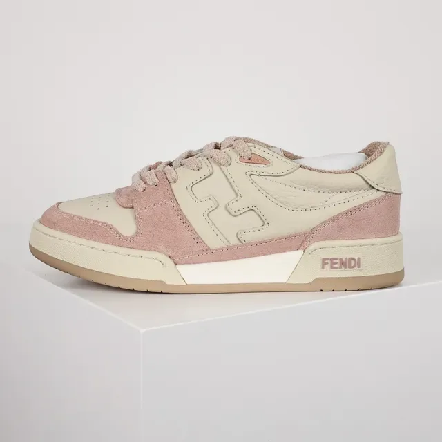 Fendi Chaussures Lifestyle Rose Beige Low-Top Matériau Mixte 9