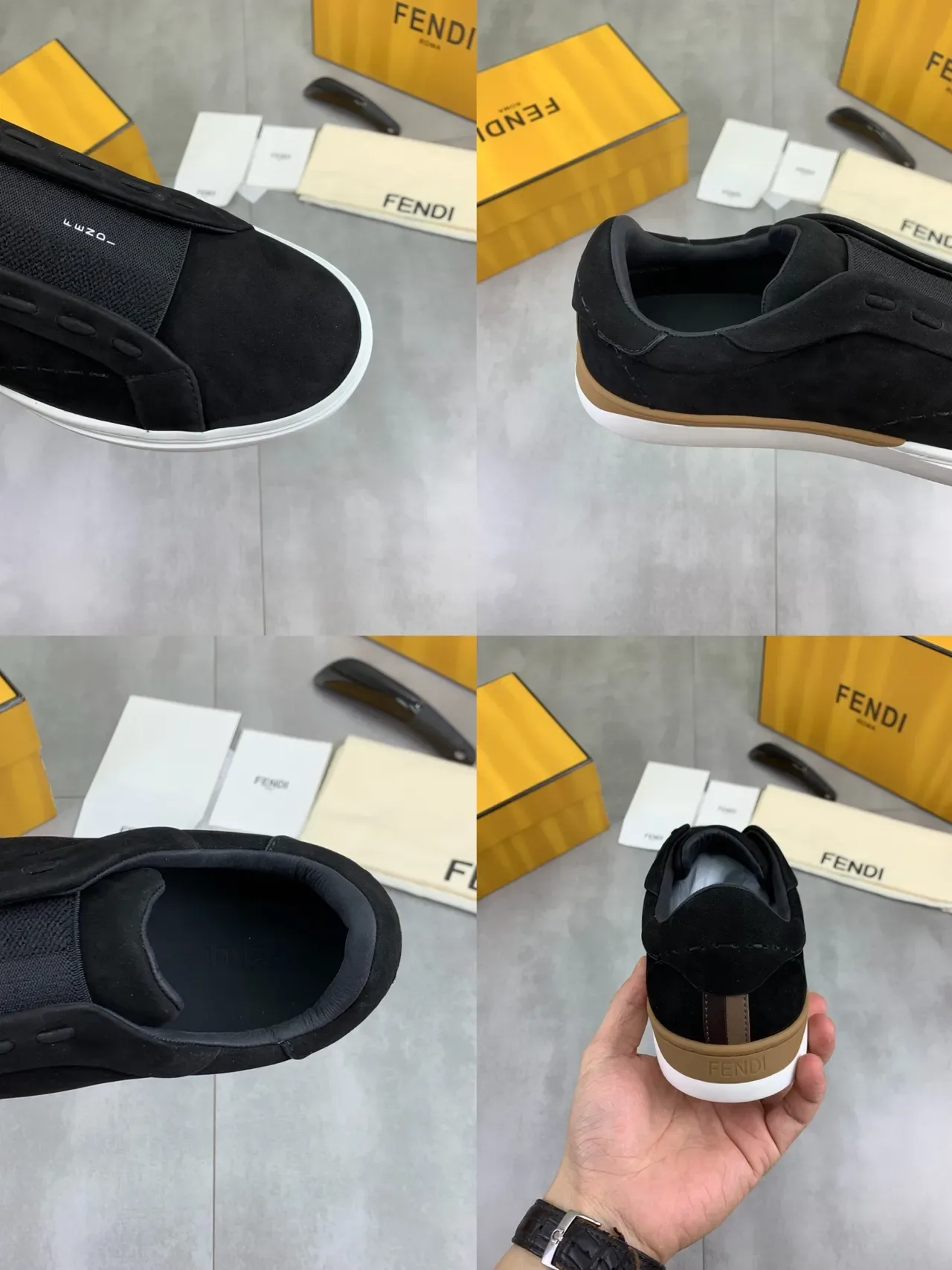Fendi Slip-On Suede Lifestyle Sneakers 2