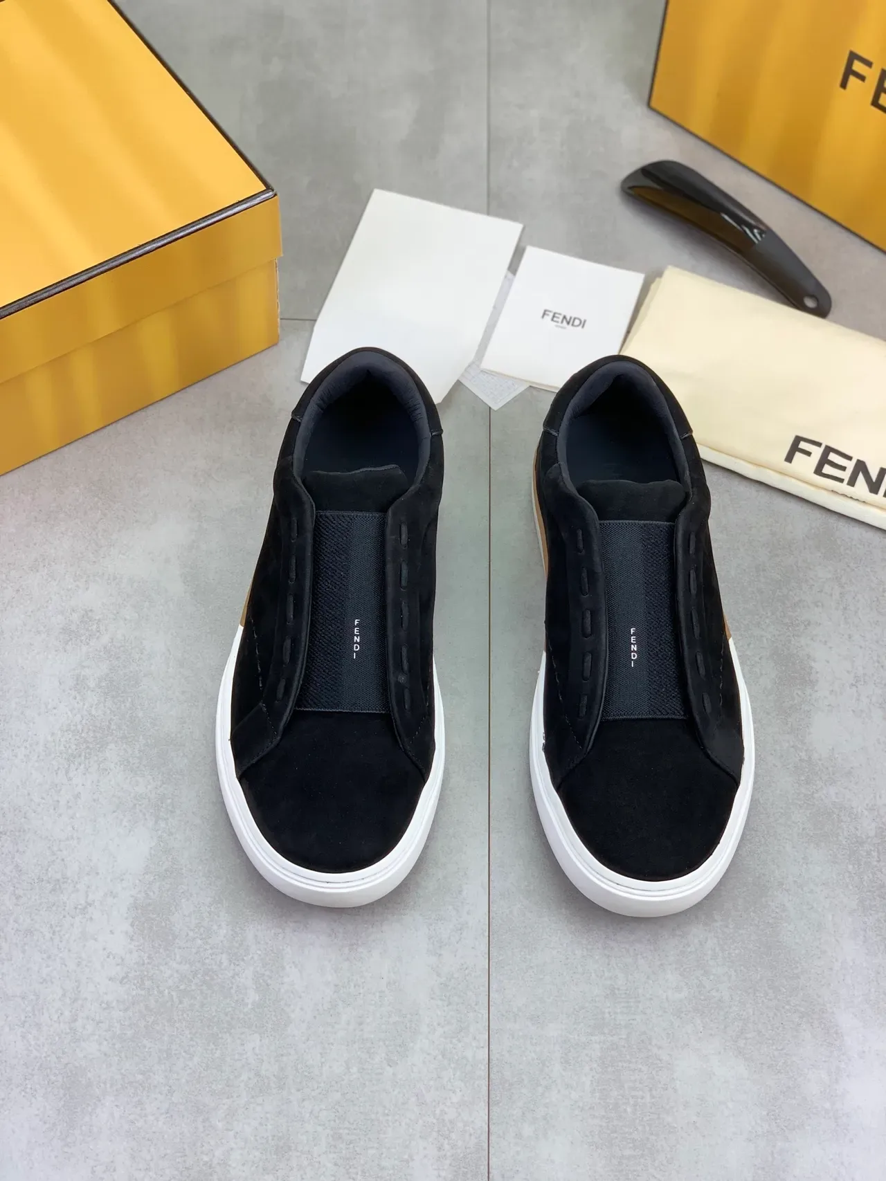 Fendi Slip-On Suede Lifestyle Sneakers 4