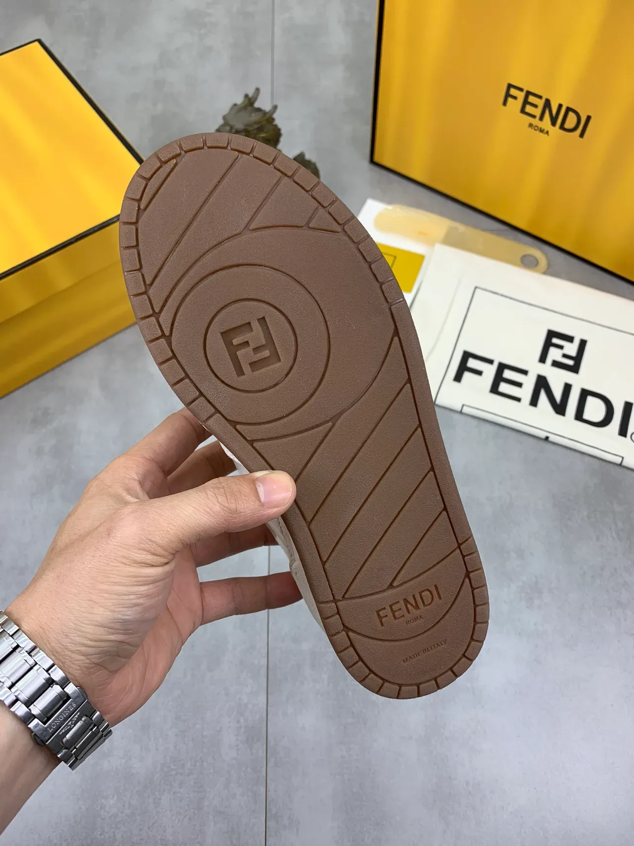 Fendi Sneakers Off-White and Beige Lifestyle Sneakers 2