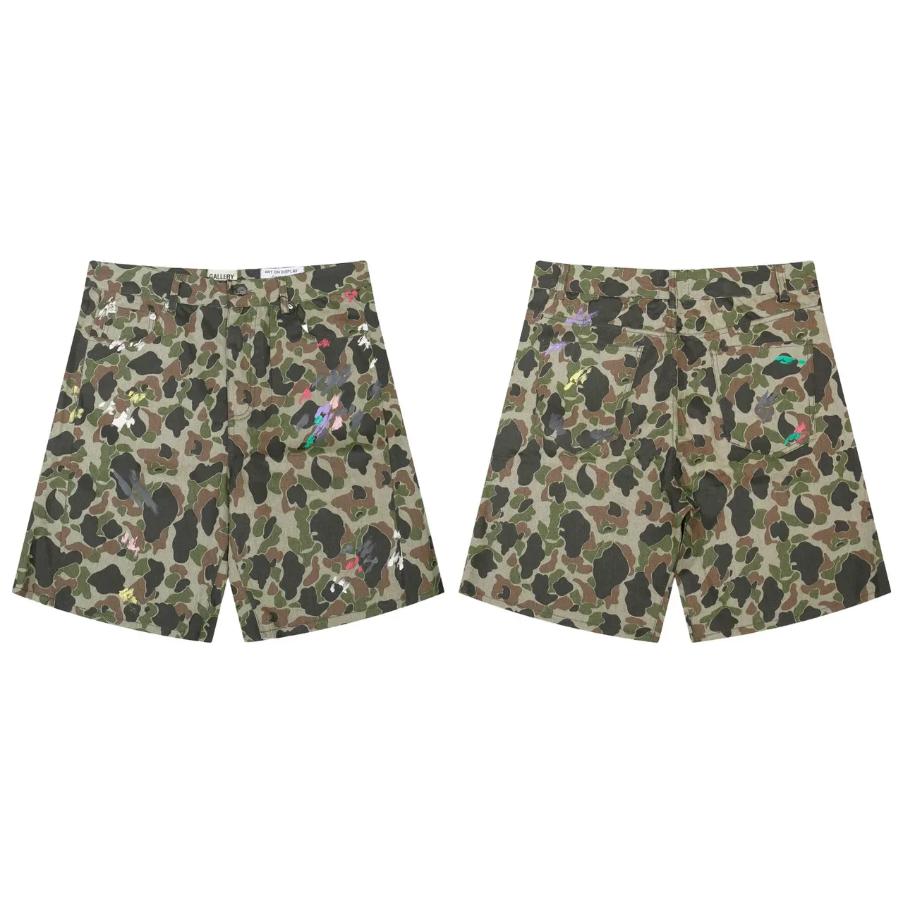 Gallery Dept Camouflage Paint Splatter Utility Shorts 1
