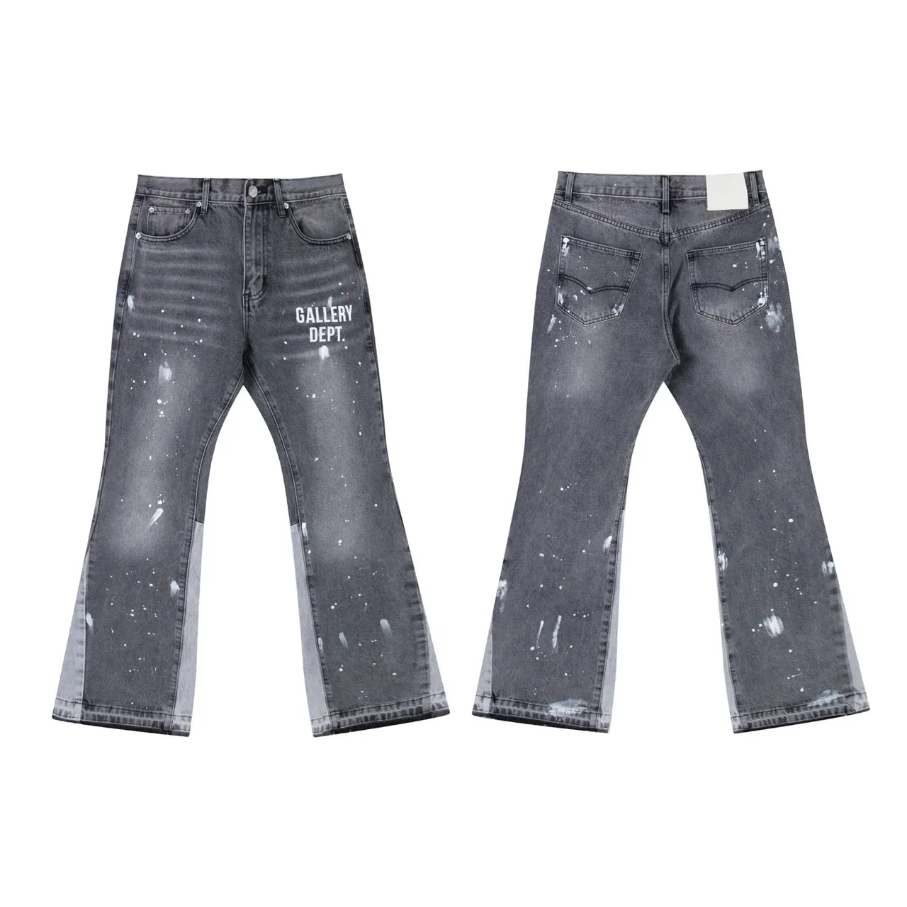 Gallery Dept Paint-Splatter Distressed Flared Jeans 2