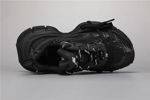 All Black Chunky Runner Sneakers 7