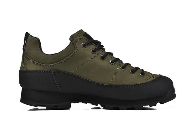 Army Green Black Mid-Cut Lace-Up Olive And Two-Tone Hiking Boots 24