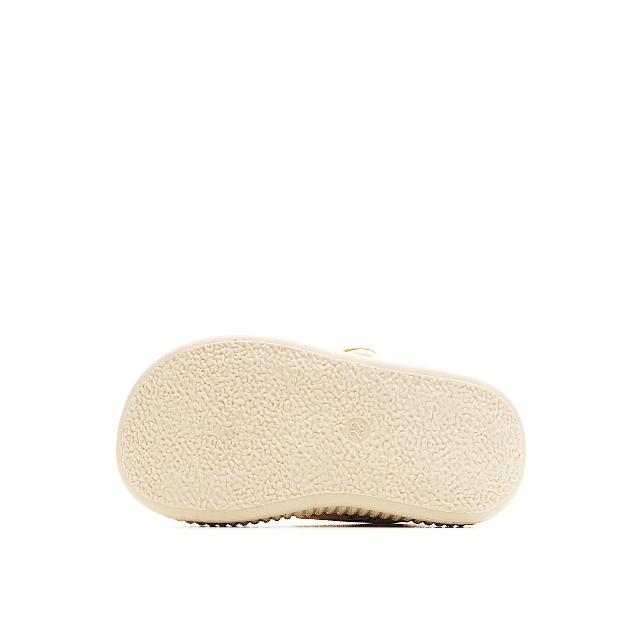 Beige Black Low-Top Velcro Strap Canvas Shoes 9