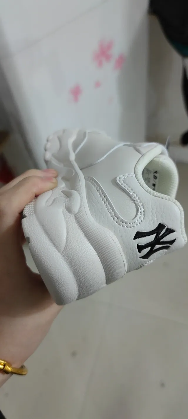 Beige Black Oversized Sole Dual Lace-and-Strap Closure Chunky Sneakers 9
