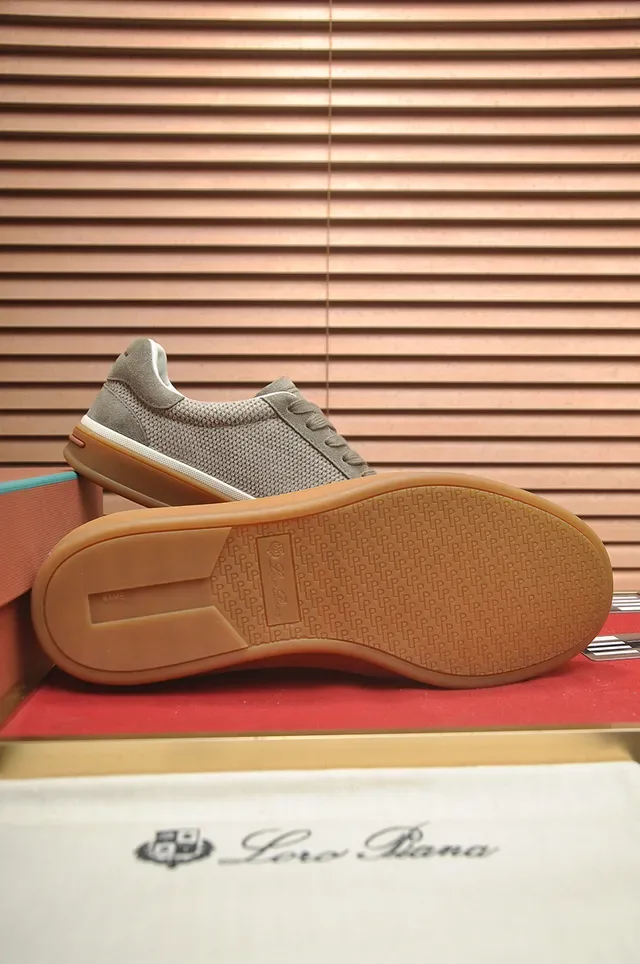 Beige Mesh and Suede Low-Top Lifestyle Sneaker 3